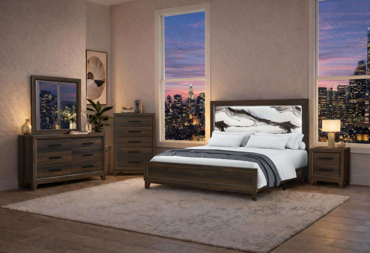 40" Dark Brown Wood Dresser Mount Framed - HomeRoots - Flyclothing LLC