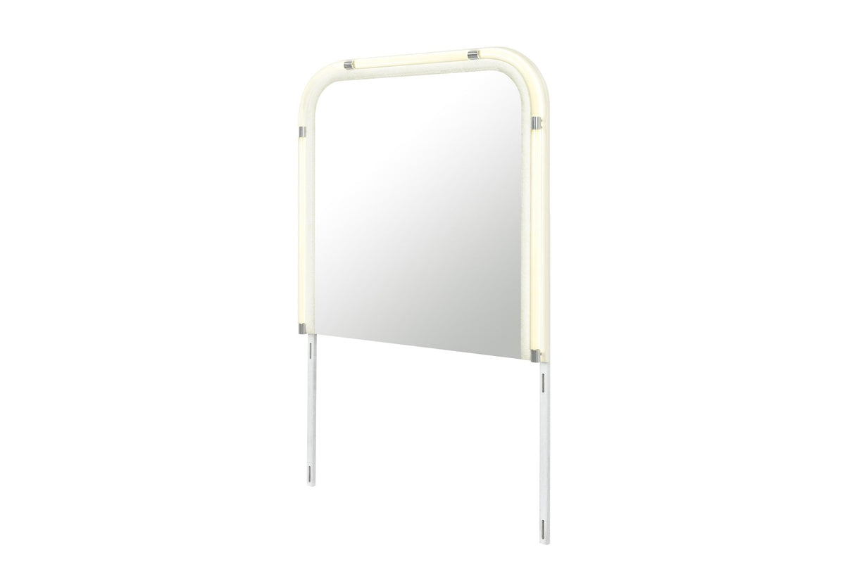 40" Beige Wood Lighted Dresser Mount Framed - HomeRoots - Flyclothing LLC