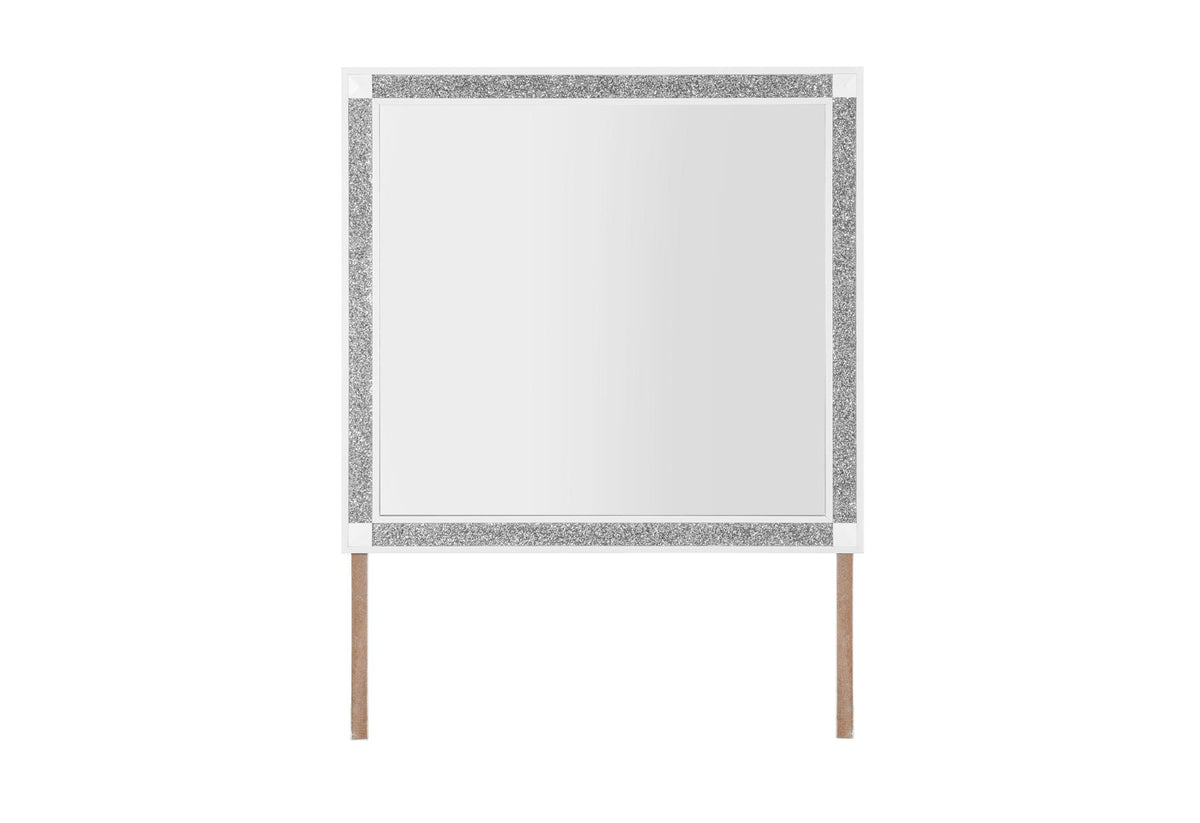 36" White Wood Dresser Mount Framed - HomeRoots - Flyclothing LLC