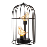 12" Black Novelty Animals Desk Lamp With Cage Shade - HomeRoots - Flyclothing LLC