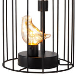 12" Black Novelty Animals Desk Lamp With Cage Shade - HomeRoots - Flyclothing LLC