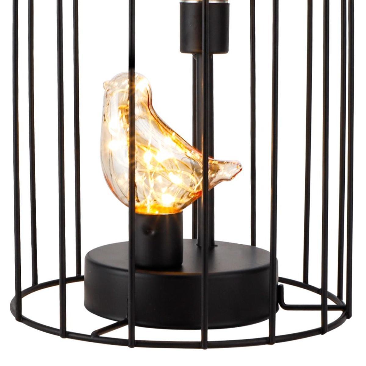 12" Black Novelty Animals Desk Lamp With Cage Shade - HomeRoots - Flyclothing LLC