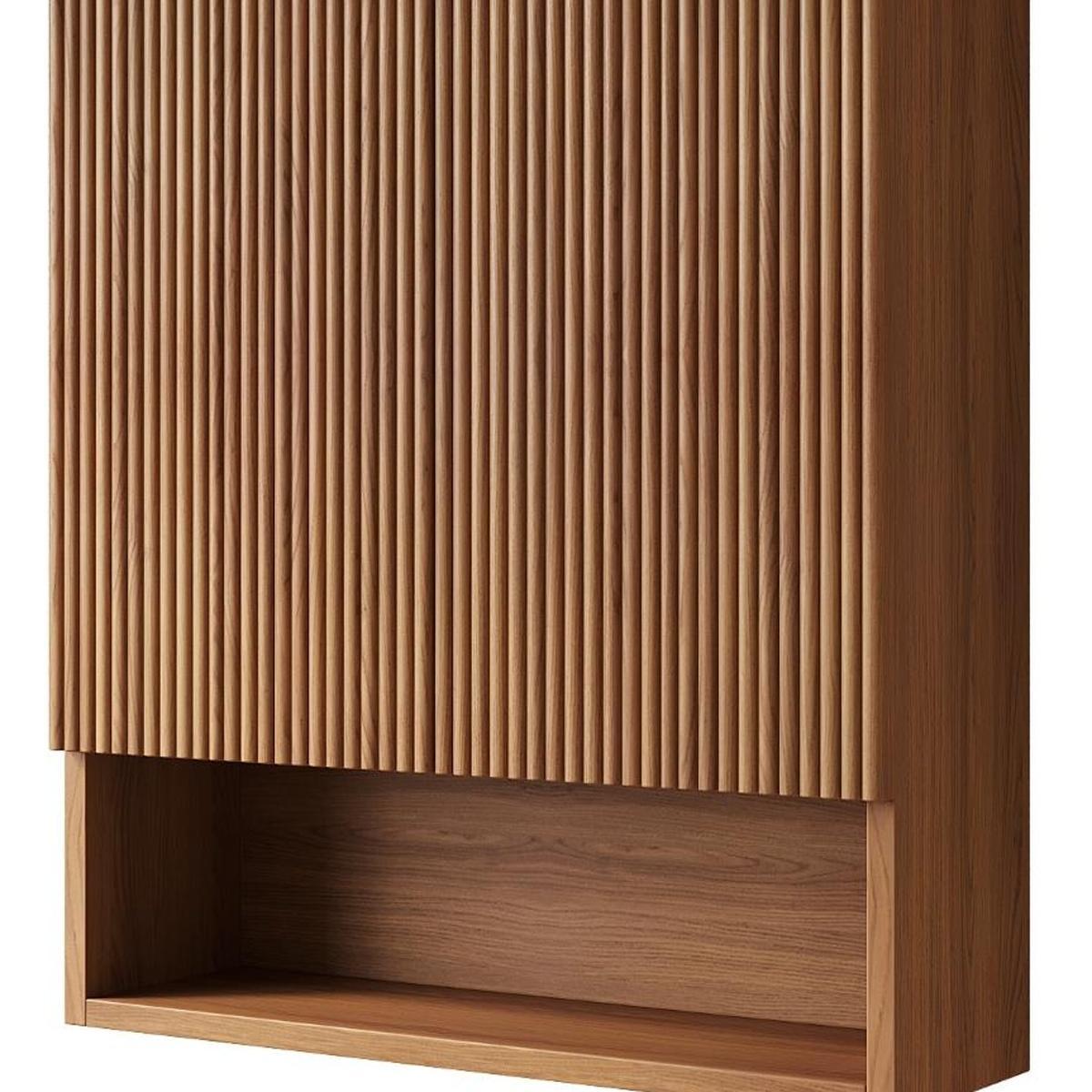 26" Brown Wood Floating Double Door Bathroom Vanity - HomeRoots - Flyclothing LLC
