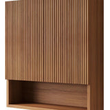 26" Brown Wood Floating Double Door Bathroom Vanity - HomeRoots - Flyclothing LLC