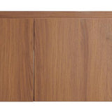 47" Brown Wood Floating Double Door Bathroom Vanity