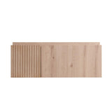 35" Brown Wood Floating Single Door Bathroom Vanity - HomeRoots - Flyclothing LLC