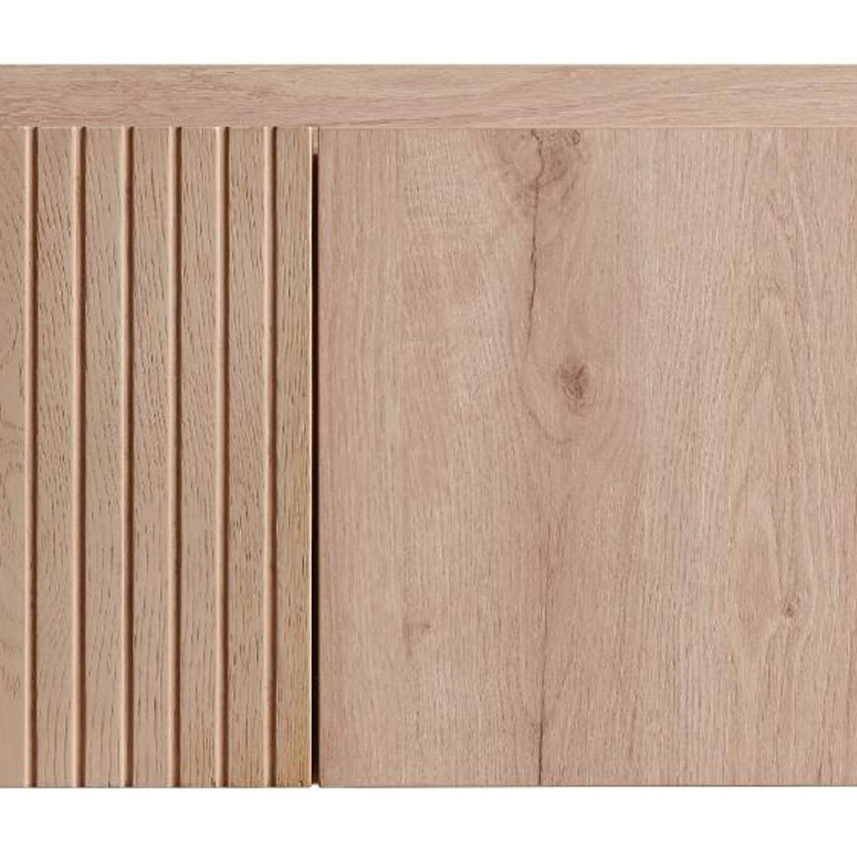 35" Brown Wood Floating Single Door Bathroom Vanity - HomeRoots - Flyclothing LLC