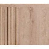 35" Brown Wood Floating Single Door Bathroom Vanity - HomeRoots - Flyclothing LLC