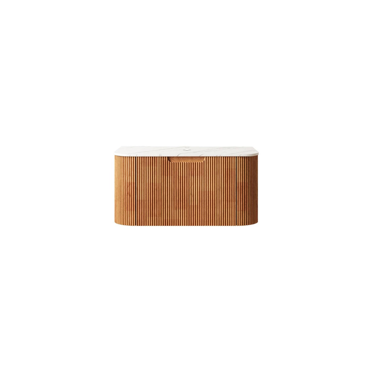 30" Brown Wood Floating Bathroom Vanity - HomeRoots - Flyclothing LLC
