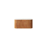 30" Brown Wood Floating Bathroom Vanity - HomeRoots - Flyclothing LLC