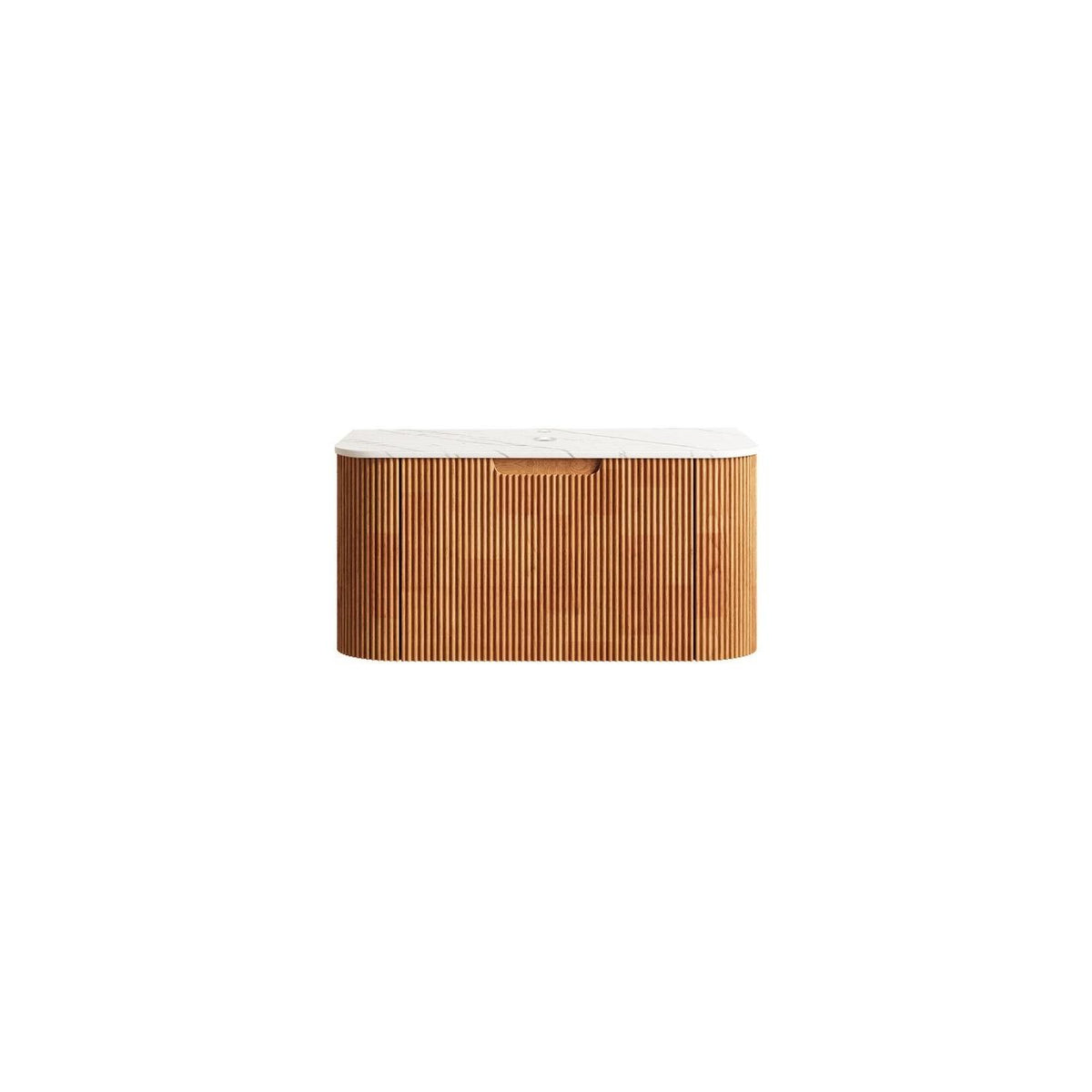 30" Brown Wood Floating Bathroom Vanity - HomeRoots - Flyclothing LLC