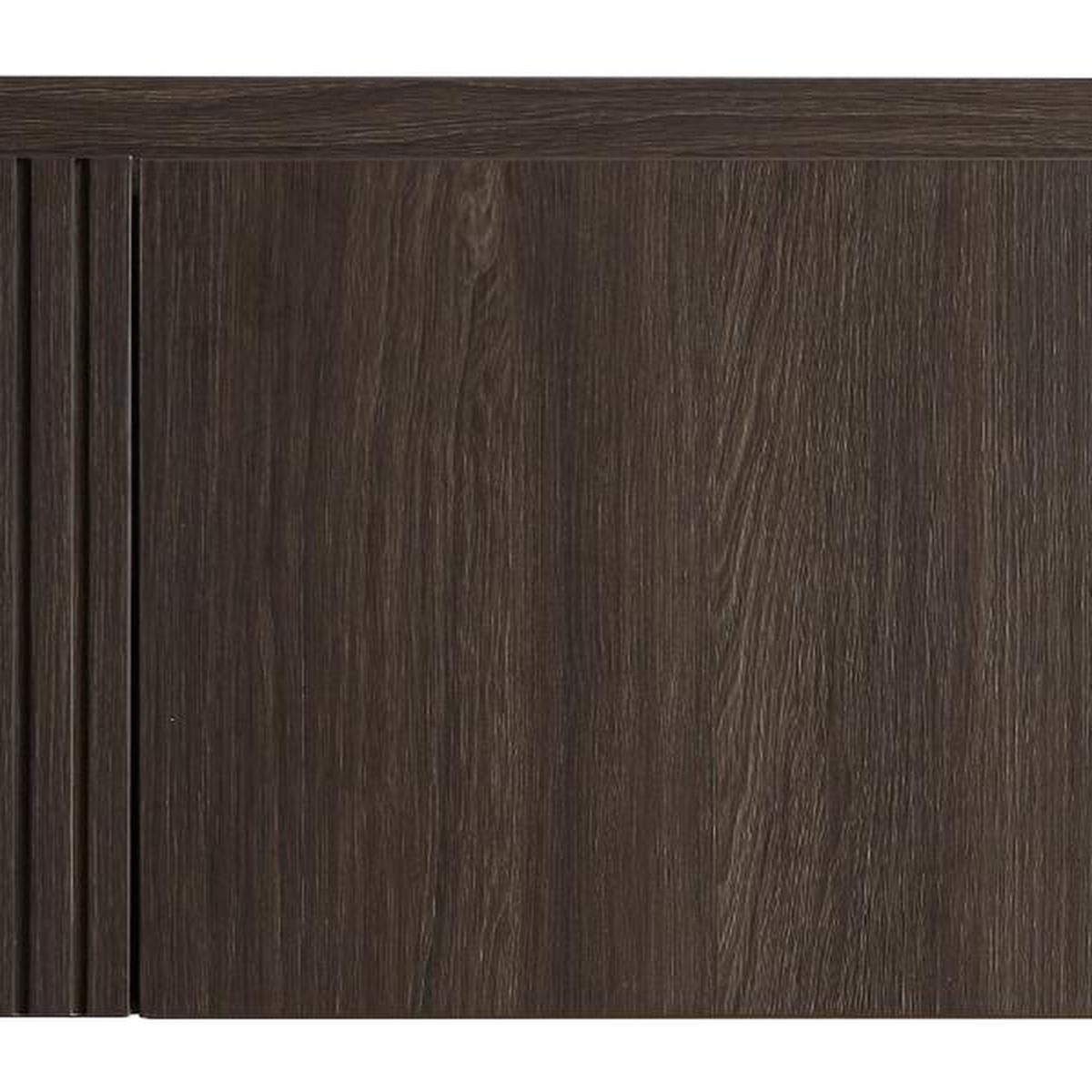 35" Brown Wood Floating Single Door Bathroom Vanity - HomeRoots - Flyclothing LLC