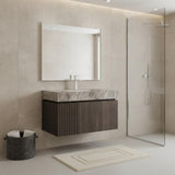 30" Black Wood Floating Single Door Bathroom Vanity With White Sink - HomeRoots - Flyclothing LLC
