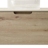 30" Brown Wood Floating Bathroom Vanity With White Sink - HomeRoots - Flyclothing LLC