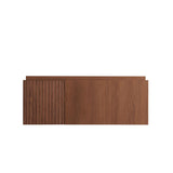 35" Brown Wood Floating Single Door Bathroom Vanity - HomeRoots - Flyclothing LLC