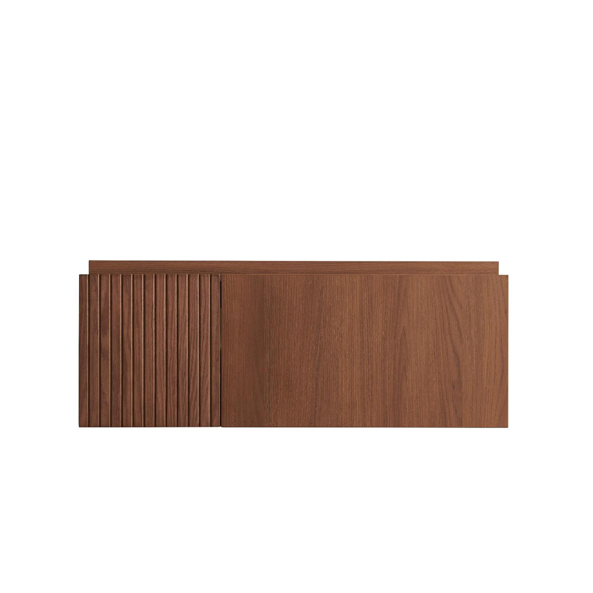 35" Brown Wood Floating Single Door Bathroom Vanity - HomeRoots - Flyclothing LLC
