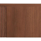 35" Brown Wood Floating Single Door Bathroom Vanity - HomeRoots - Flyclothing LLC