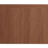35" Brown Wood Floating Single Door Bathroom Vanity - HomeRoots - Flyclothing LLC