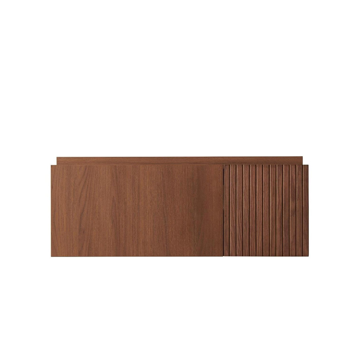 35" Brown Wood Floating Single Door Bathroom Vanity - HomeRoots - Flyclothing LLC
