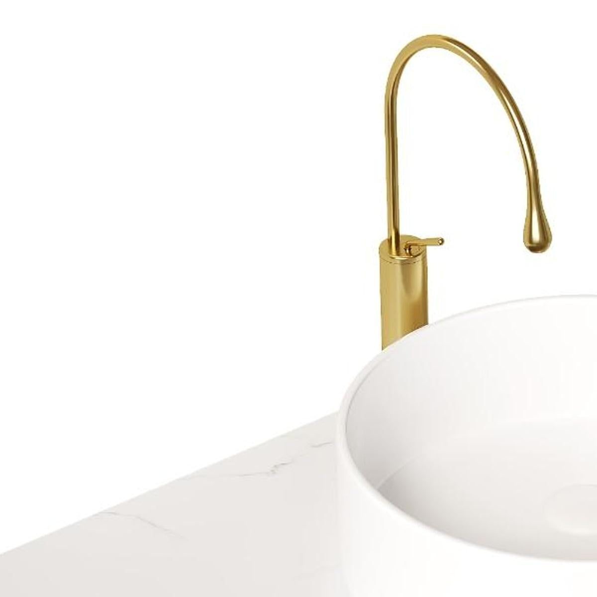 30" White Wood Floating Bathroom Vanity With Sink