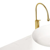 30" White Wood Floating Bathroom Vanity With Sink