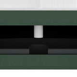 36" Green Wood Floating Bathroom Vanity With White Sink
