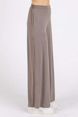 Mittoshop Yoga Air Stretch Elastic Waist Wide Leg Pants - Trendsi - Flyclothing LLC