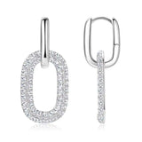 2.16 Carat Moissanite 925 Sterling Silver Earrings - Trendsi - Flyclothing LLC