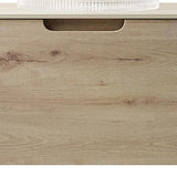 24" Brown Wood Floating Bathroom Vanity With White Sink - HomeRoots - Flyclothing LLC