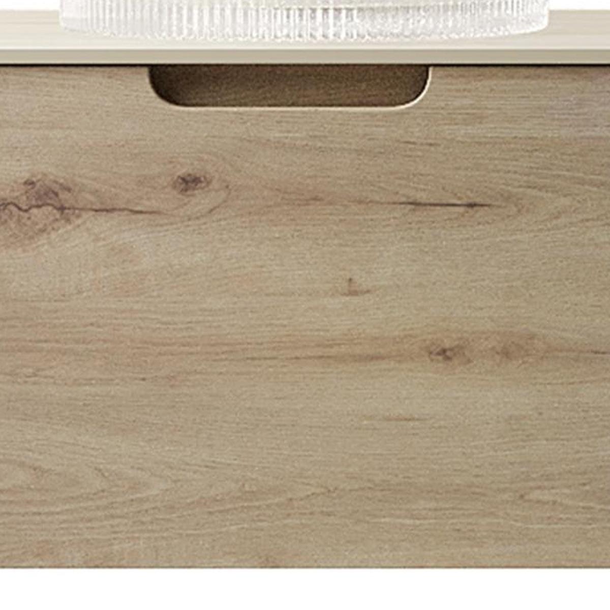 24" Brown Wood Floating Bathroom Vanity With White Sink - HomeRoots - Flyclothing LLC
