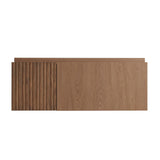 35" Brown Wood Floating Single Door Bathroom Vanity - HomeRoots - Flyclothing LLC