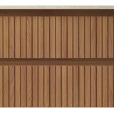 30" Brown Wood Floating Bathroom Vanity And Two Drawers