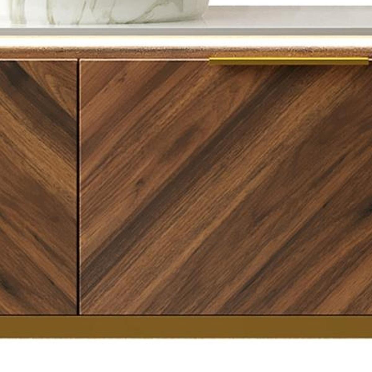 48" Brown Wood Floating Bathroom Vanity With White Sink And Two Drawers