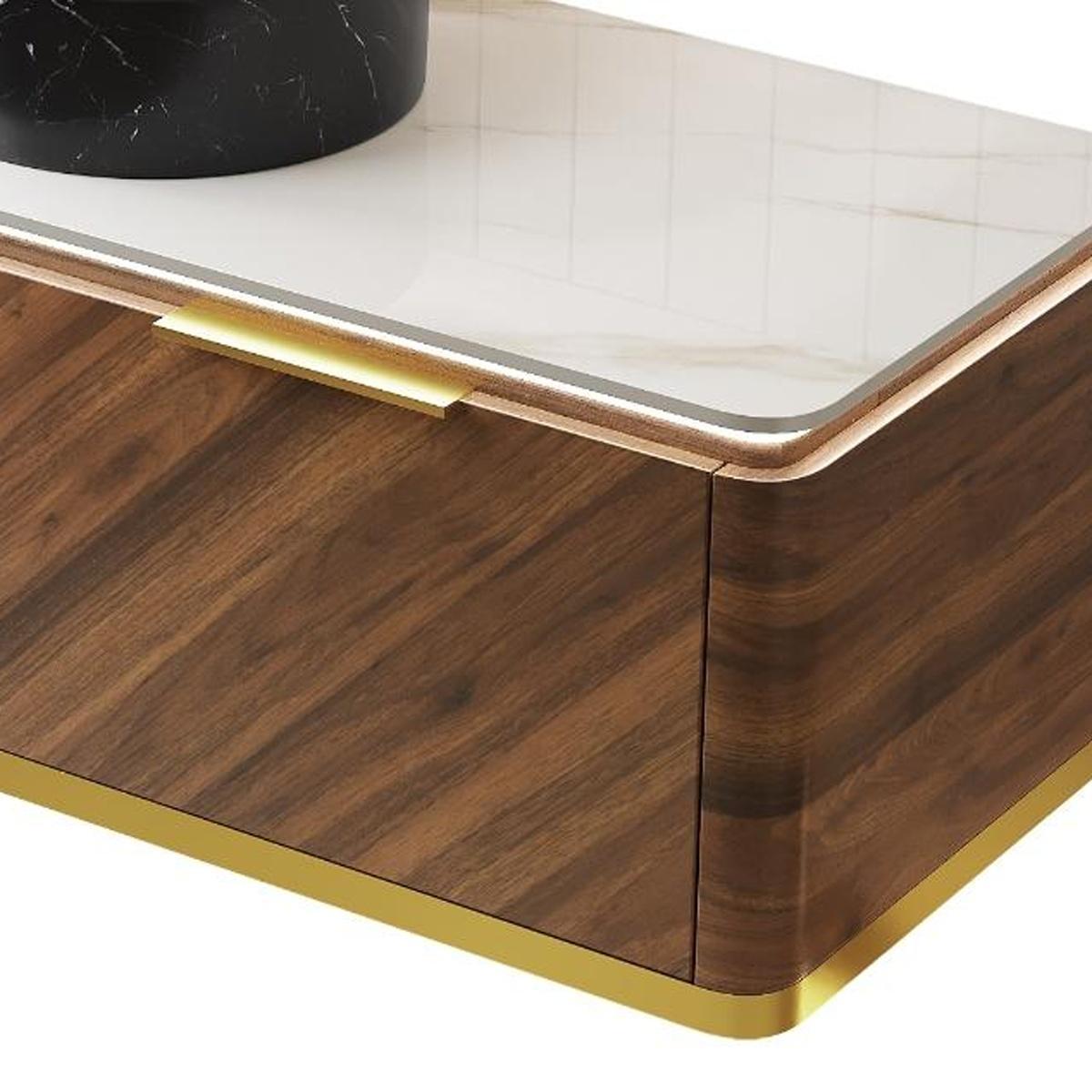 48" Brown Wood Floating Bathroom Vanity With Black Sink And Two Drawers - HomeRoots - Flyclothing LLC