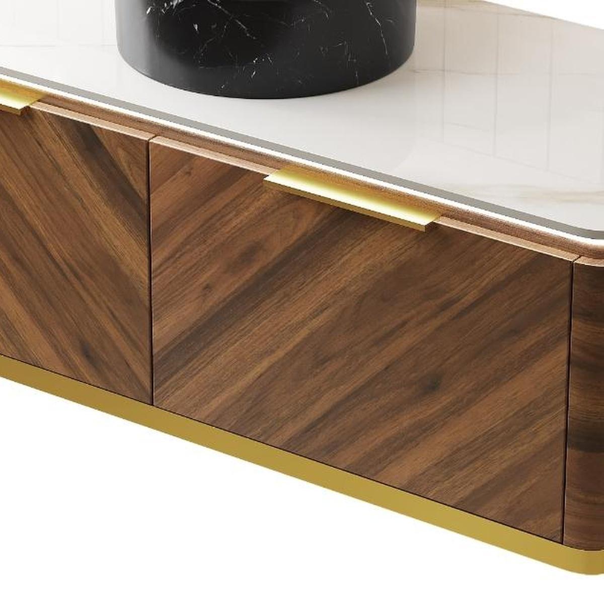 48" Brown Wood Floating Bathroom Vanity With Black Sink And Two Drawers - HomeRoots - Flyclothing LLC