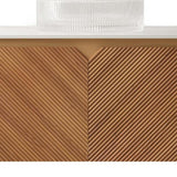 48" Brown Wood Floating Bathroom Vanity With White Sink And Two Drawers - HomeRoots - Flyclothing LLC