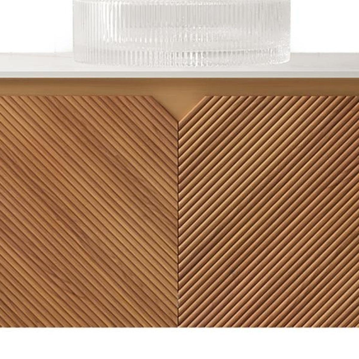 48" Brown Wood Floating Bathroom Vanity With White Sink And Two Drawers - HomeRoots - Flyclothing LLC