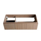 47" Brown Wood Floating Double Door Bathroom Vanity - HomeRoots - Flyclothing LLC
