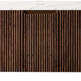 36" Brown Wood Floating Bathroom Vanity