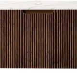36" Brown Wood Floating Bathroom Vanity - HomeRoots - Flyclothing LLC