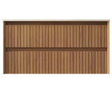 35" Brown Wood Floating Bathroom Vanity And Two Drawers