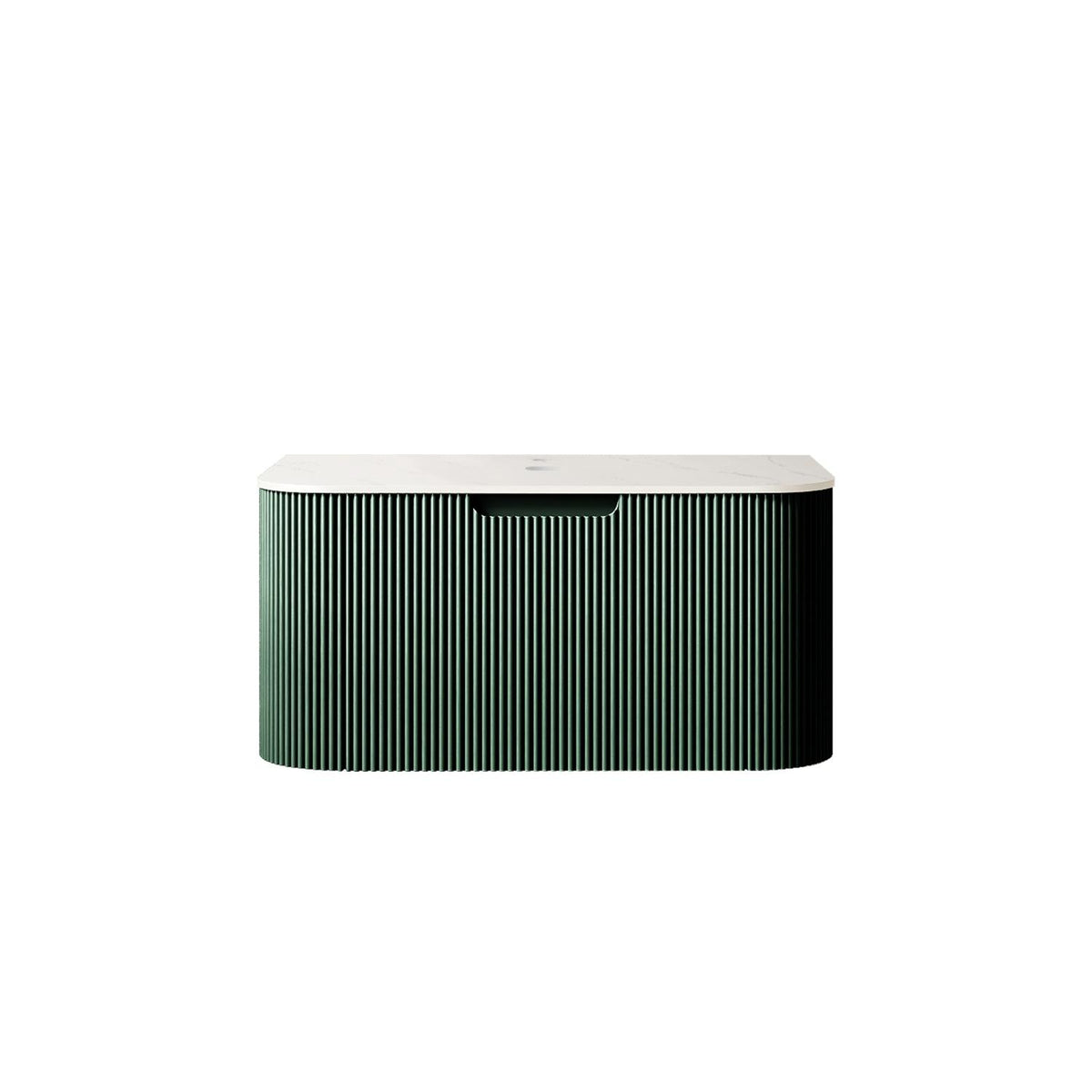 30" Green Wood Floating Bathroom Vanity - HomeRoots - Flyclothing LLC