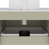 30" Green Wood Floating Bathroom Vanity With White Sink - HomeRoots - Flyclothing LLC