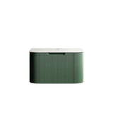 24" Green Wood Floating Bathroom Vanity - HomeRoots - Flyclothing LLC