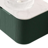 24" Green Wood Floating Bathroom Vanity With White Sink - HomeRoots - Flyclothing LLC