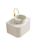 24" White Wood Floating Bathroom Vanity With Sink - HomeRoots - Flyclothing LLC