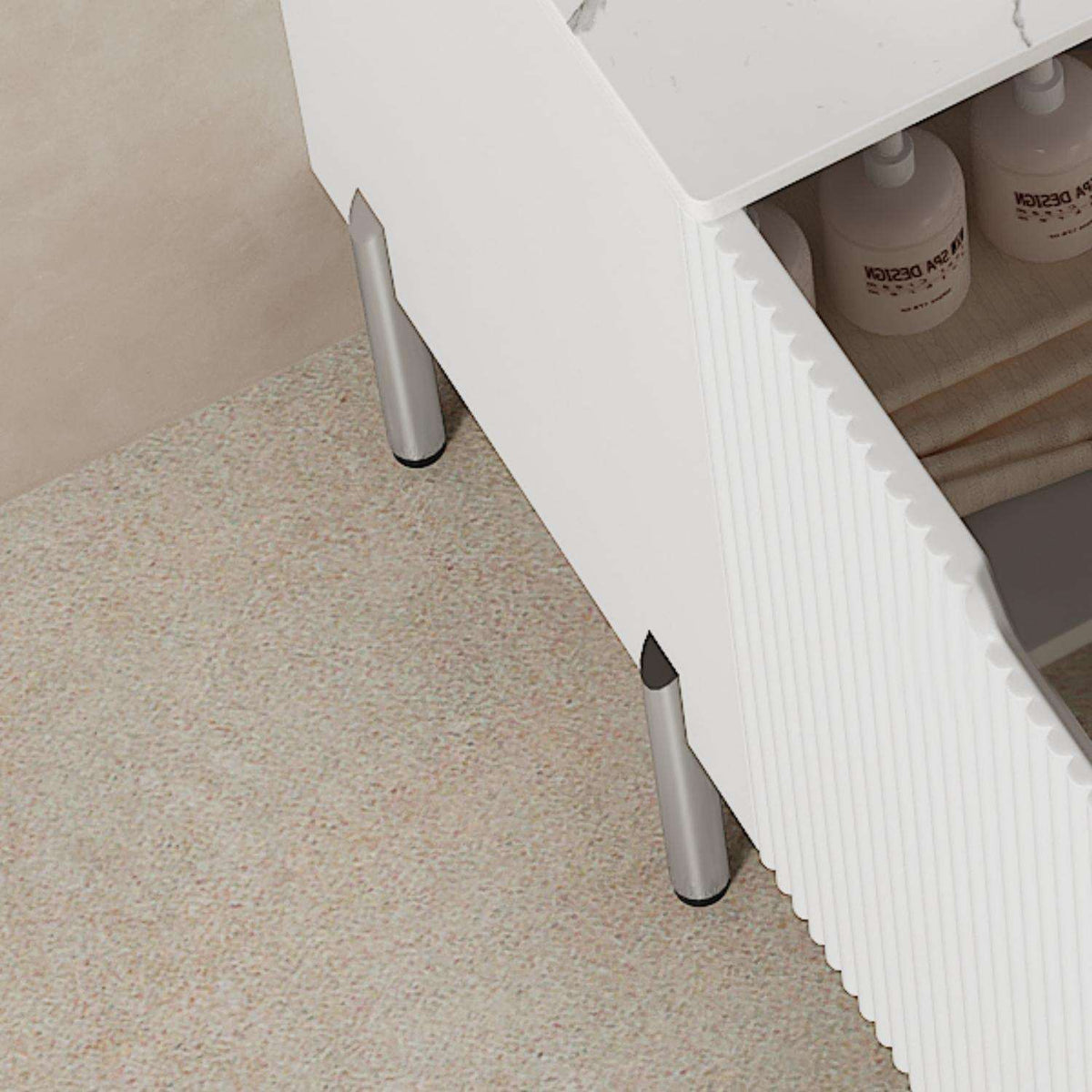 30" White Wood Freestanding Double Door Bathroom Vanity - HomeRoots - Flyclothing LLC
