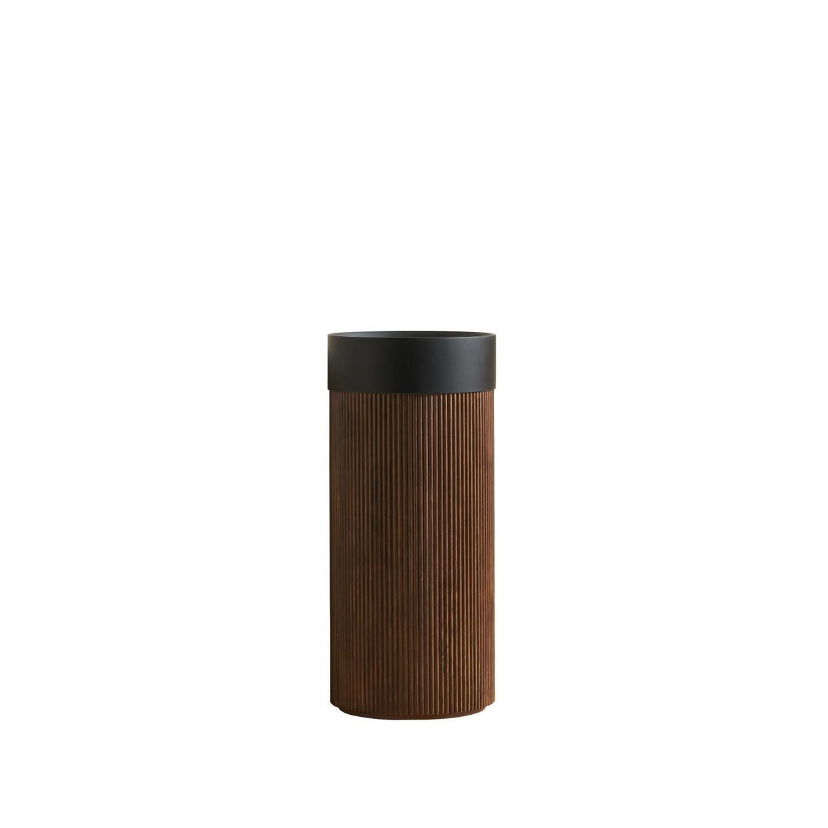16" Brown Wood Freestanding Bathroom Vanity With Black Sink - HomeRoots - Flyclothing LLC