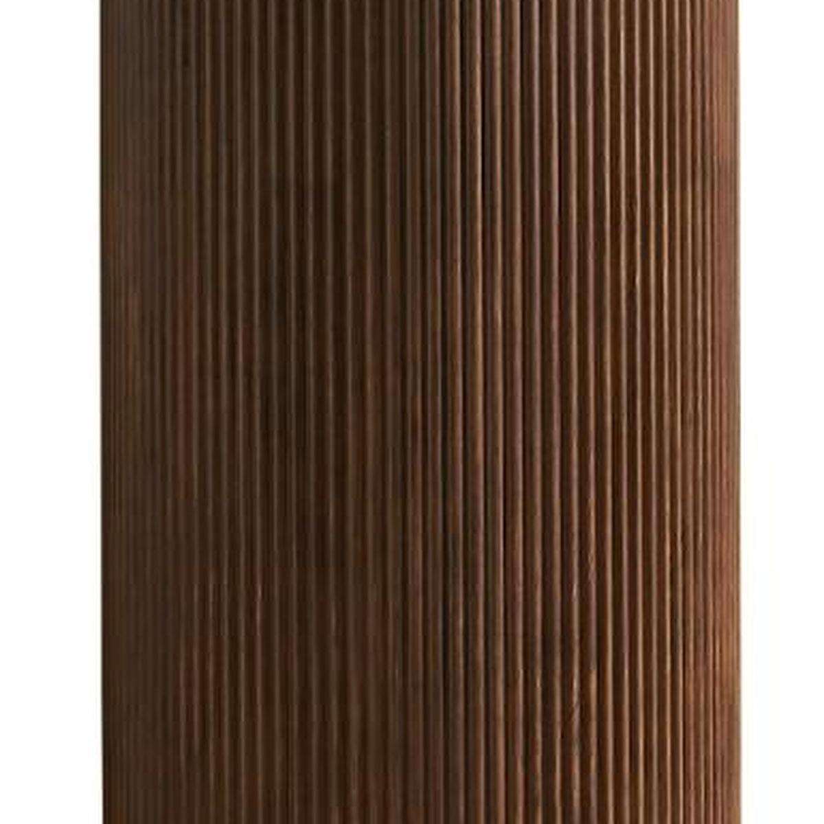 16" Brown Wood Freestanding Bathroom Vanity With Black Sink - HomeRoots - Flyclothing LLC