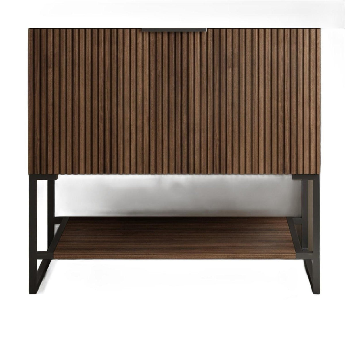 30" Brown Wood Freestanding Bathroom Vanity